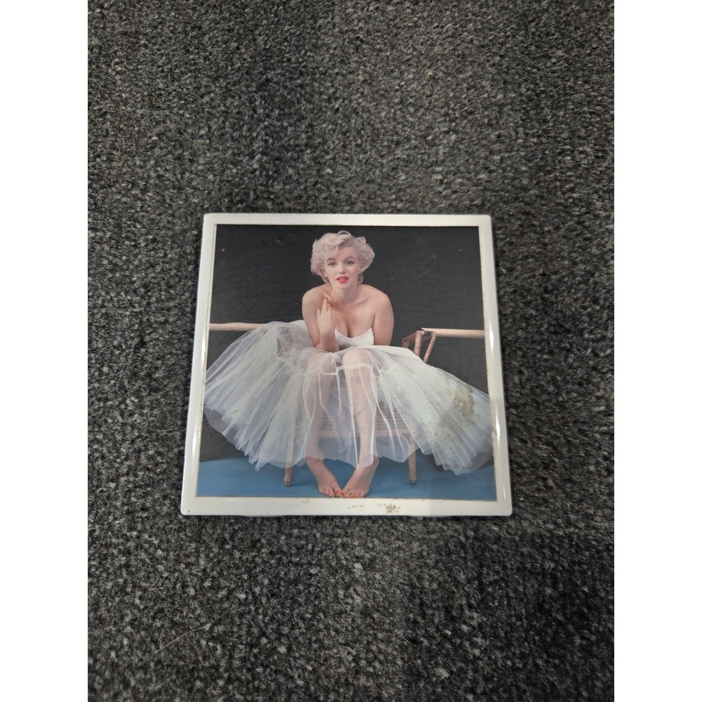 Marilyn Monroe Ceramic Tile Coaster 4x4 Decorative Art Tile USA Hollywood Glam